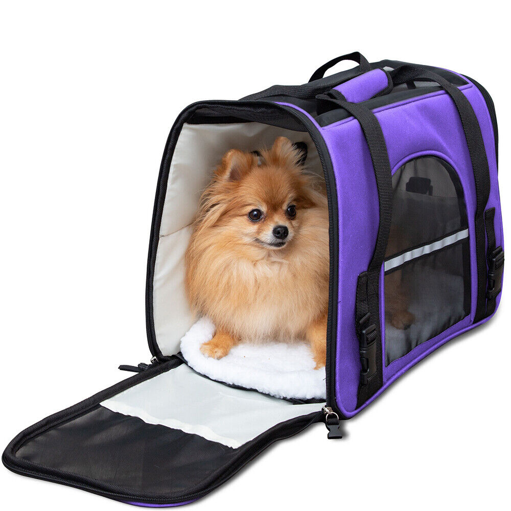 Pet Dog Cat Carrier Travel Tote Bag Comfort Case Soft Sided Airline Approved 24Hr Smart